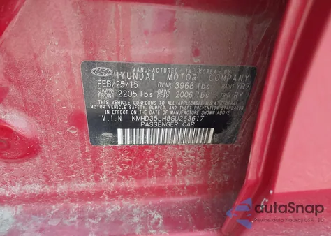 2016 Hyundai Elantra Gt z USA, uszkodzony, nr VIN KMHD35LH8GU263617